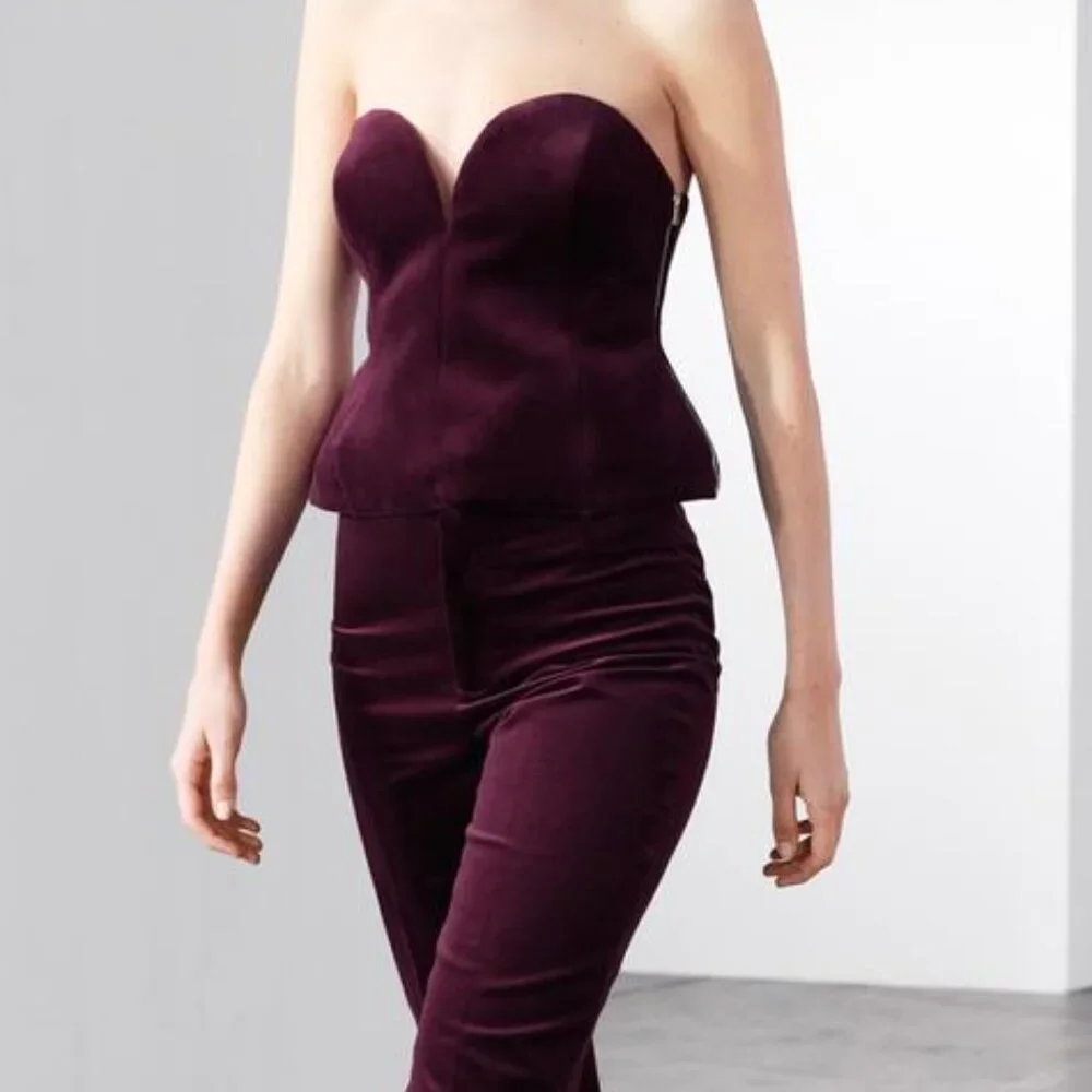 ZARA VELVET CORSET - Picture 1 of 8